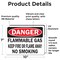 Signmission Flammable Gas Danger Sign, Vinyl Decal, 10in W x 7in L, 2PK OS-2PACK-DS-D-710-L-19366 - alternate 5